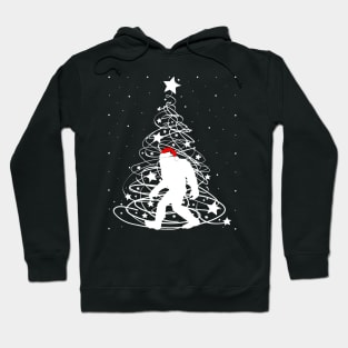 Bigfoot Santa Christmas Tree Shirt Hoodie